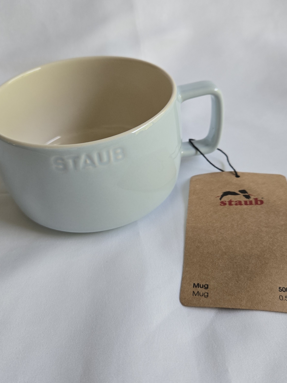 Staub Light Blue 17 oz Coffee Tea Mug Brand New with Tag Stoneware Germany